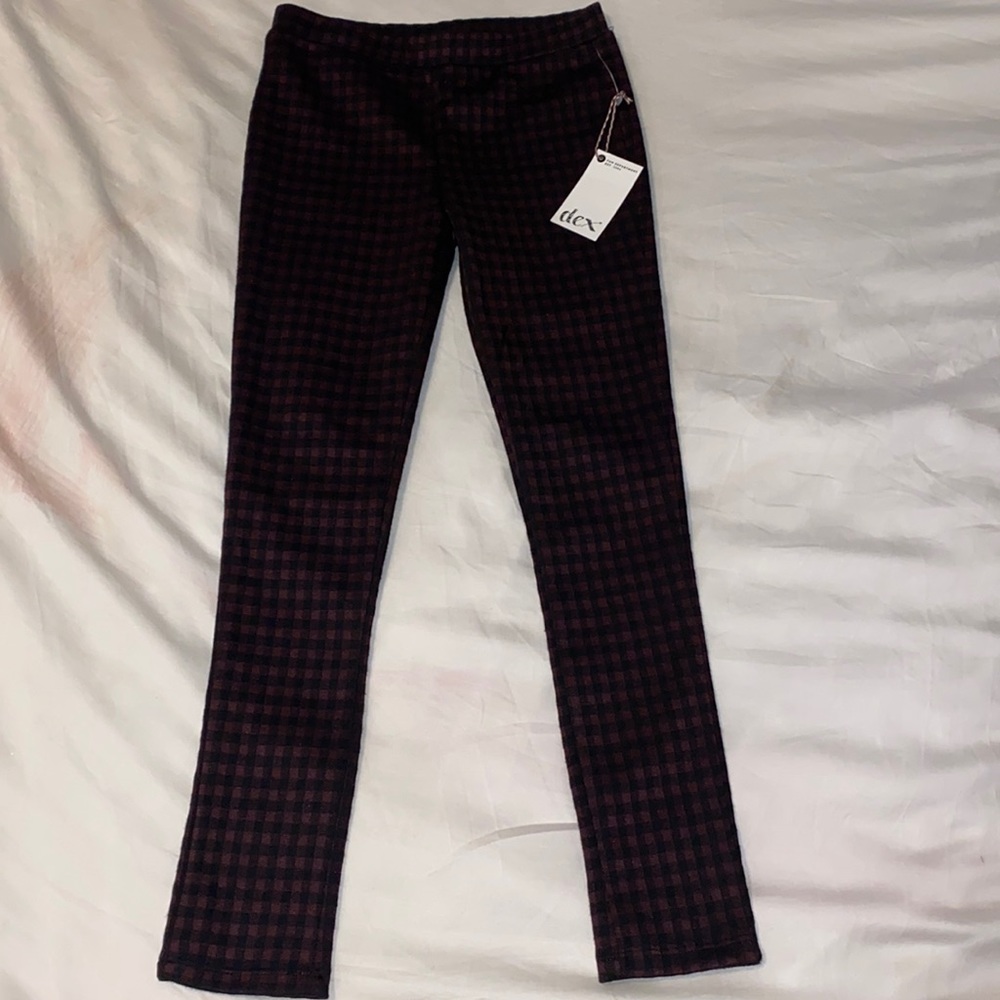 Dex plaid pants girls size small NEW